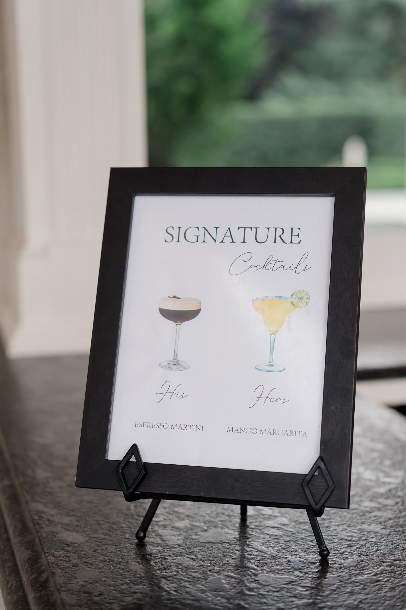 signature drink menue
