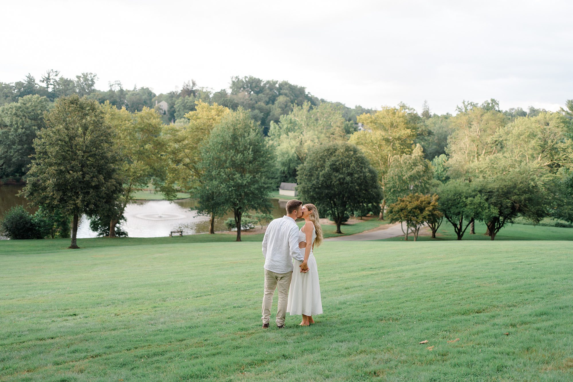 timeless engagement photos at The Willows photographed by Philadelphia engagement photographer Amber Dawn Photography