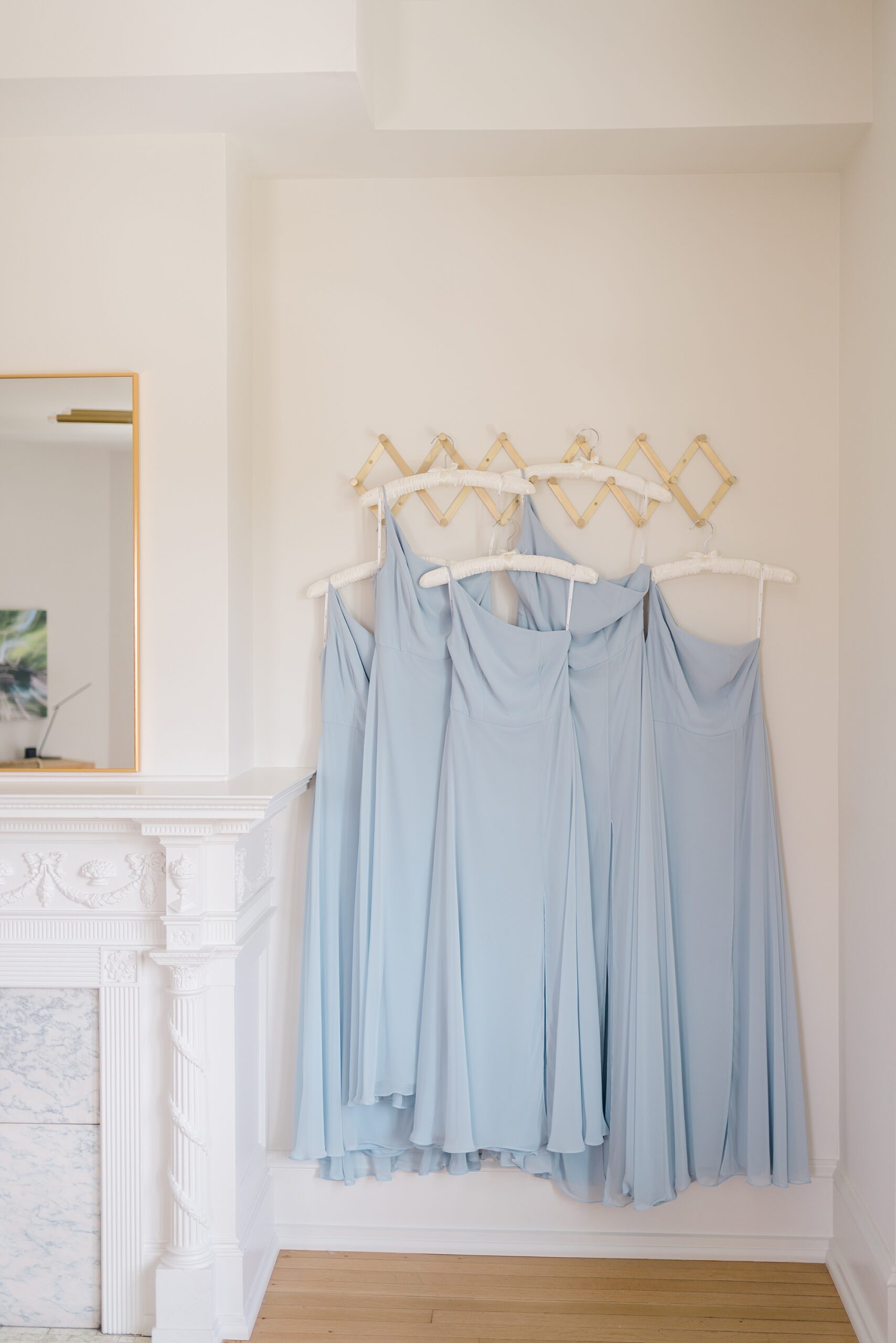 powder blue bridesmaids dresses
