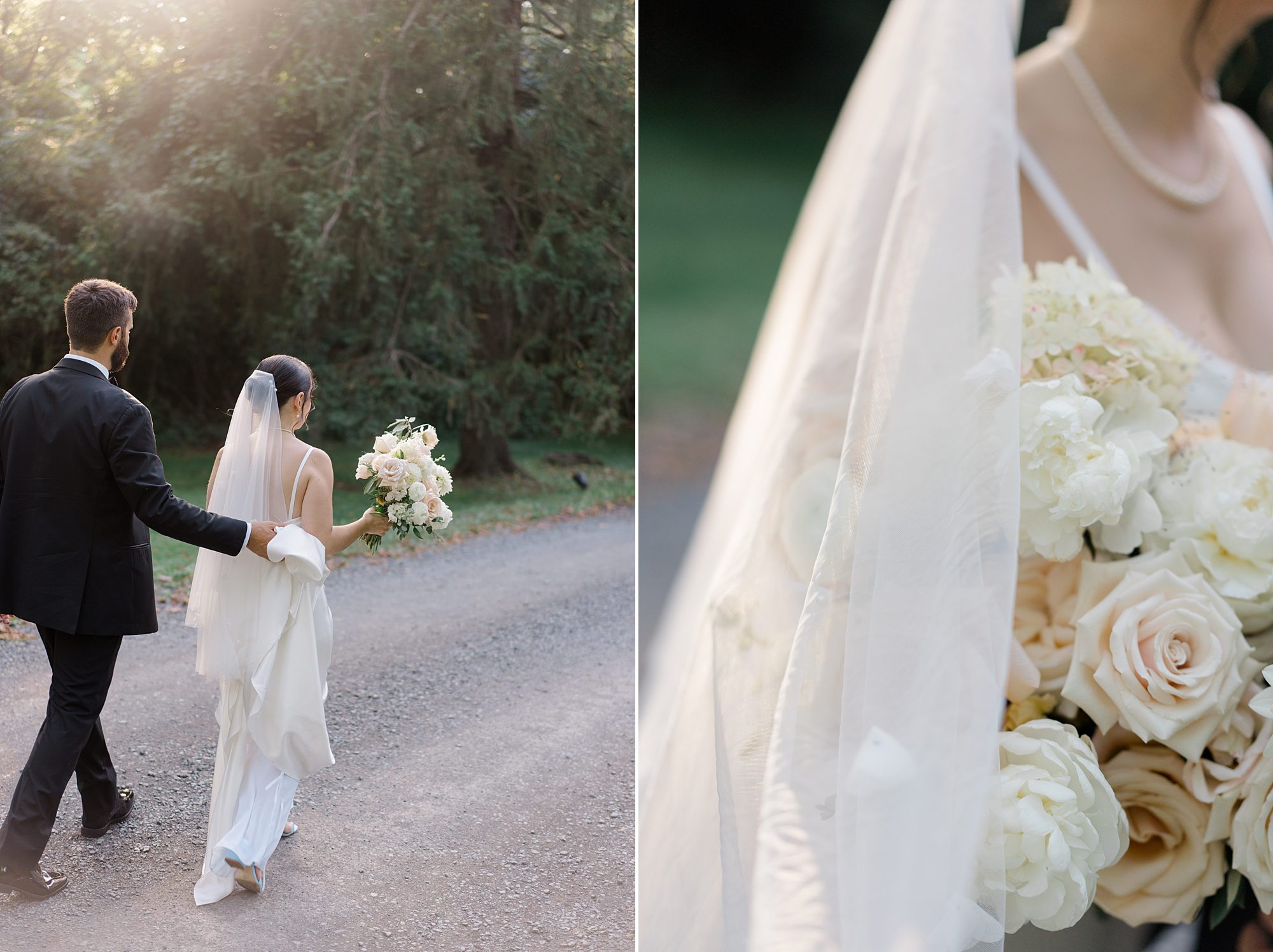 newlywed portraits from Romantic Floral-Centered Wedding 