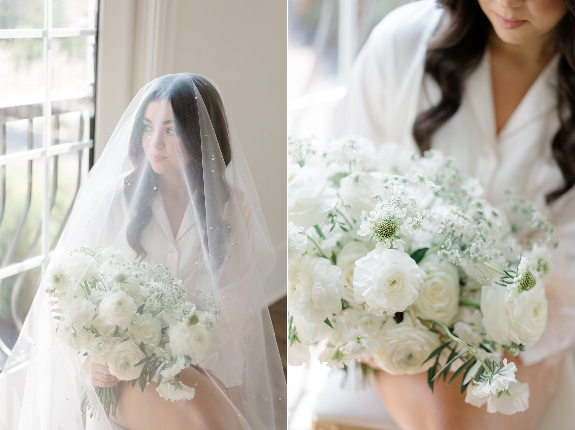 classic and elegant white bridal bouquet