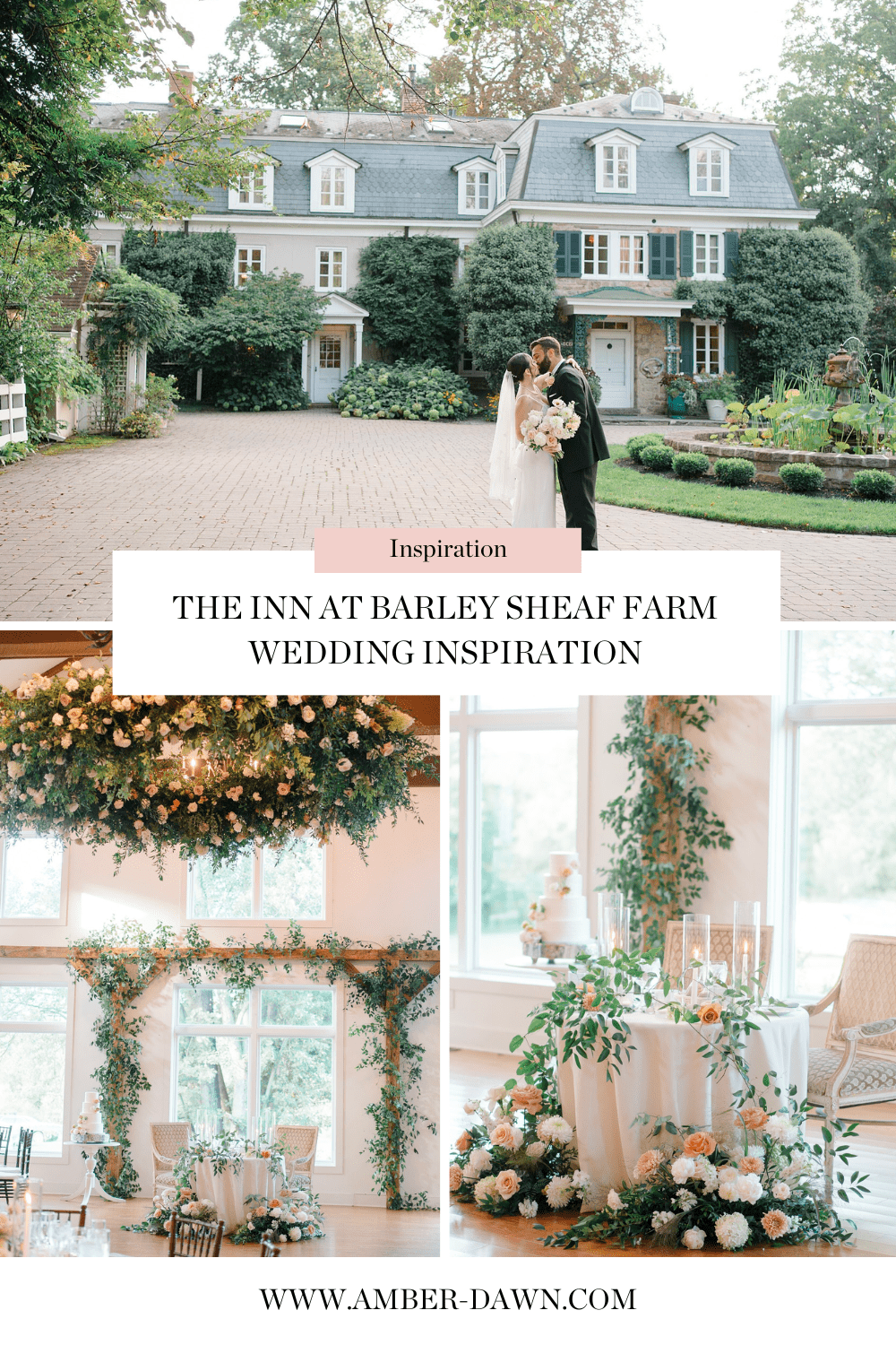 Romantic Floral-Centered Wedding at The Inn at Barley Sheaf Farm photographed by Philadelphia wedding photographer, Amber Dawn Photography
