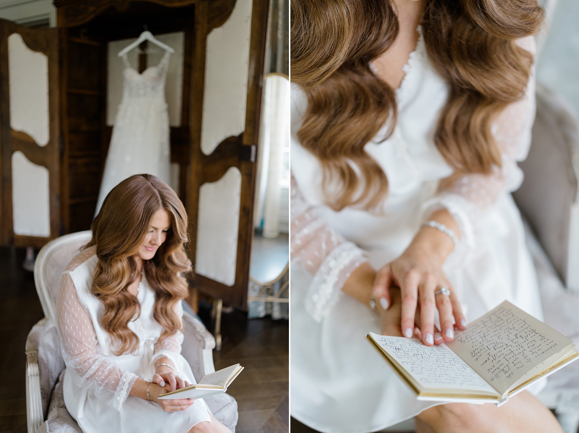 bride reading letter 