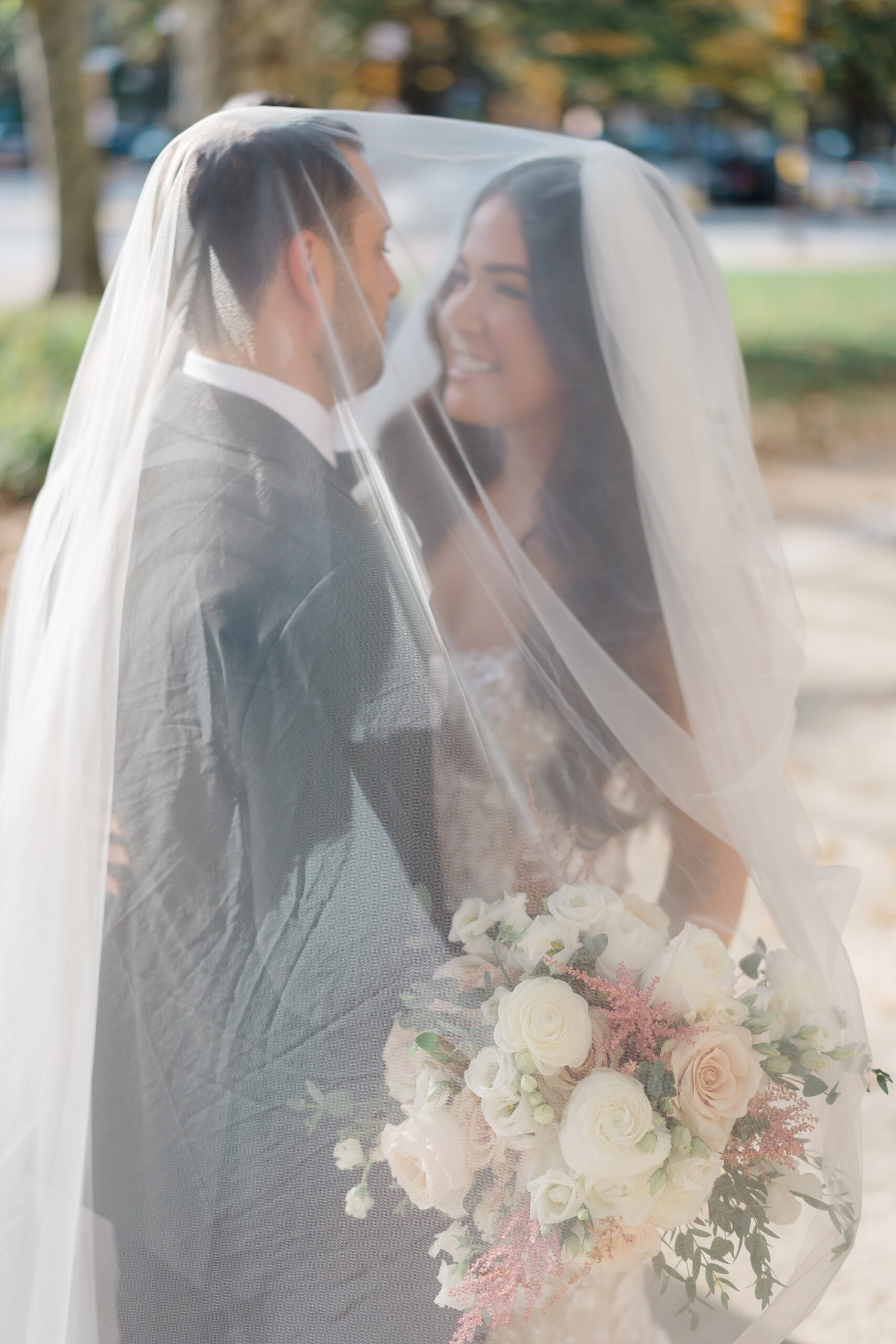 romantic bride and groom portraits by Philadelphia Wedding photographer, Amber Dawn Photography 
