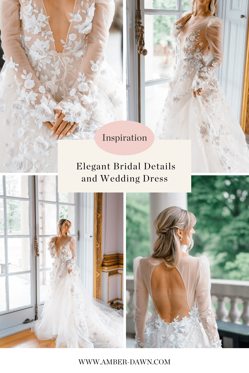 Elegant wedding dress and bridal details from Styled Wedding at Elstowe Manor at Elkins Estate photographed by Philadelphia Wedding Photographer Amber Dawn Photography