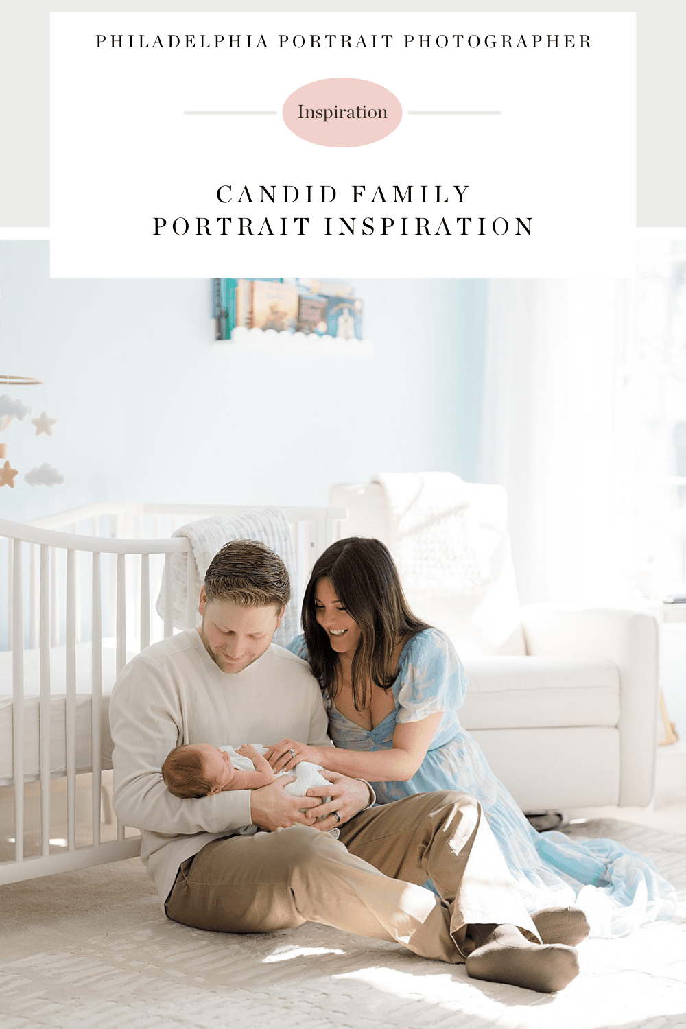 Candid Family Portraits from At-Home Lifestyle Newborn Session in Philadelphia