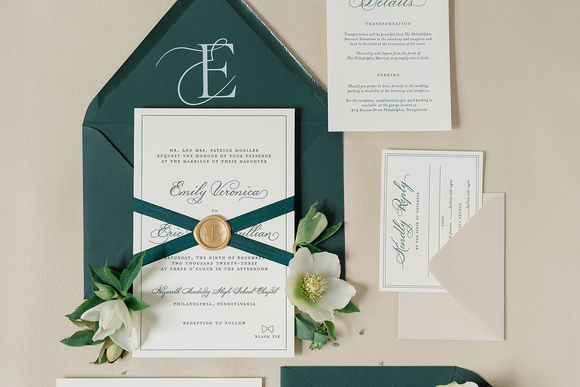 wedding invitation suite from Elisabeth Stuckey Design Branding Session