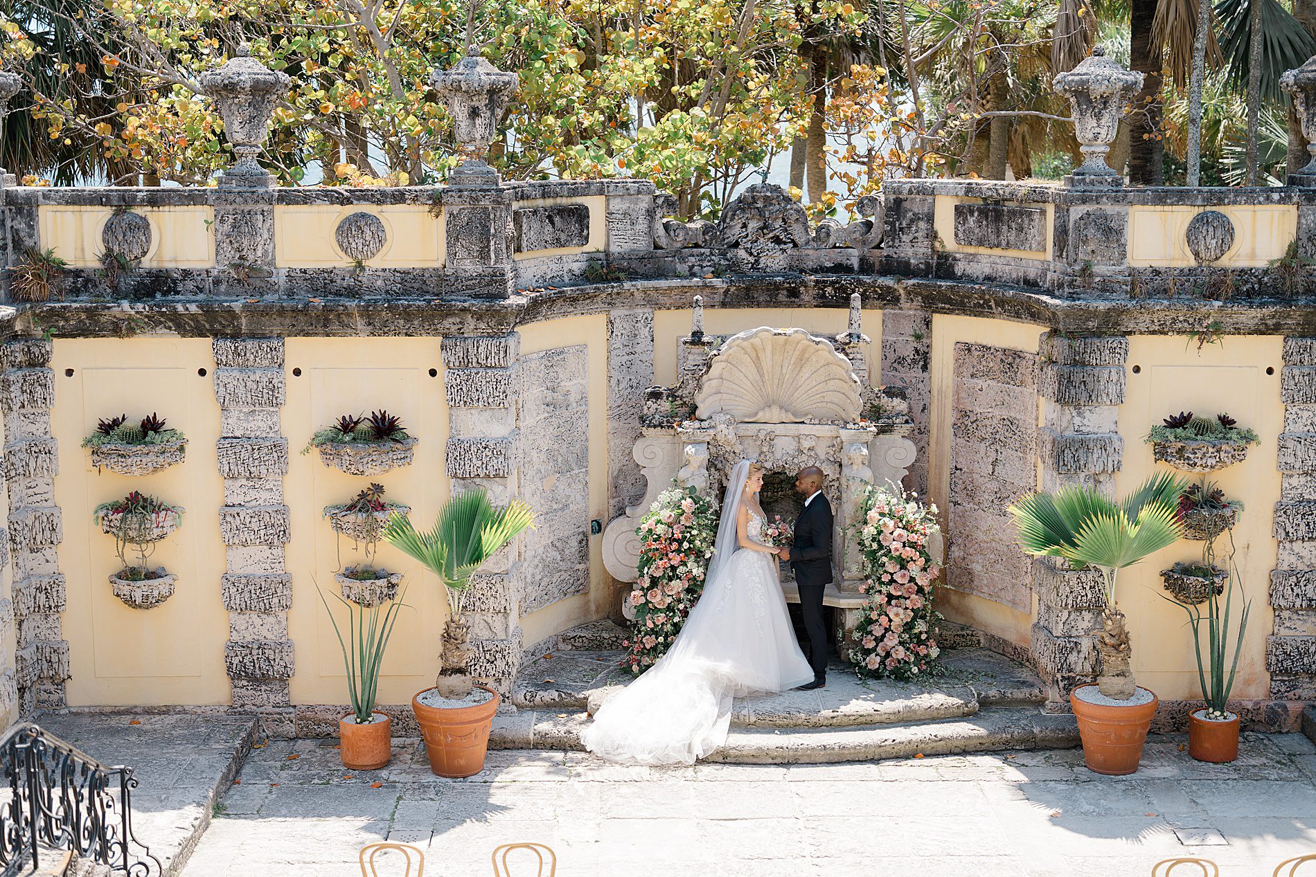 bride and groom portraits from Miami Wedding editorial 