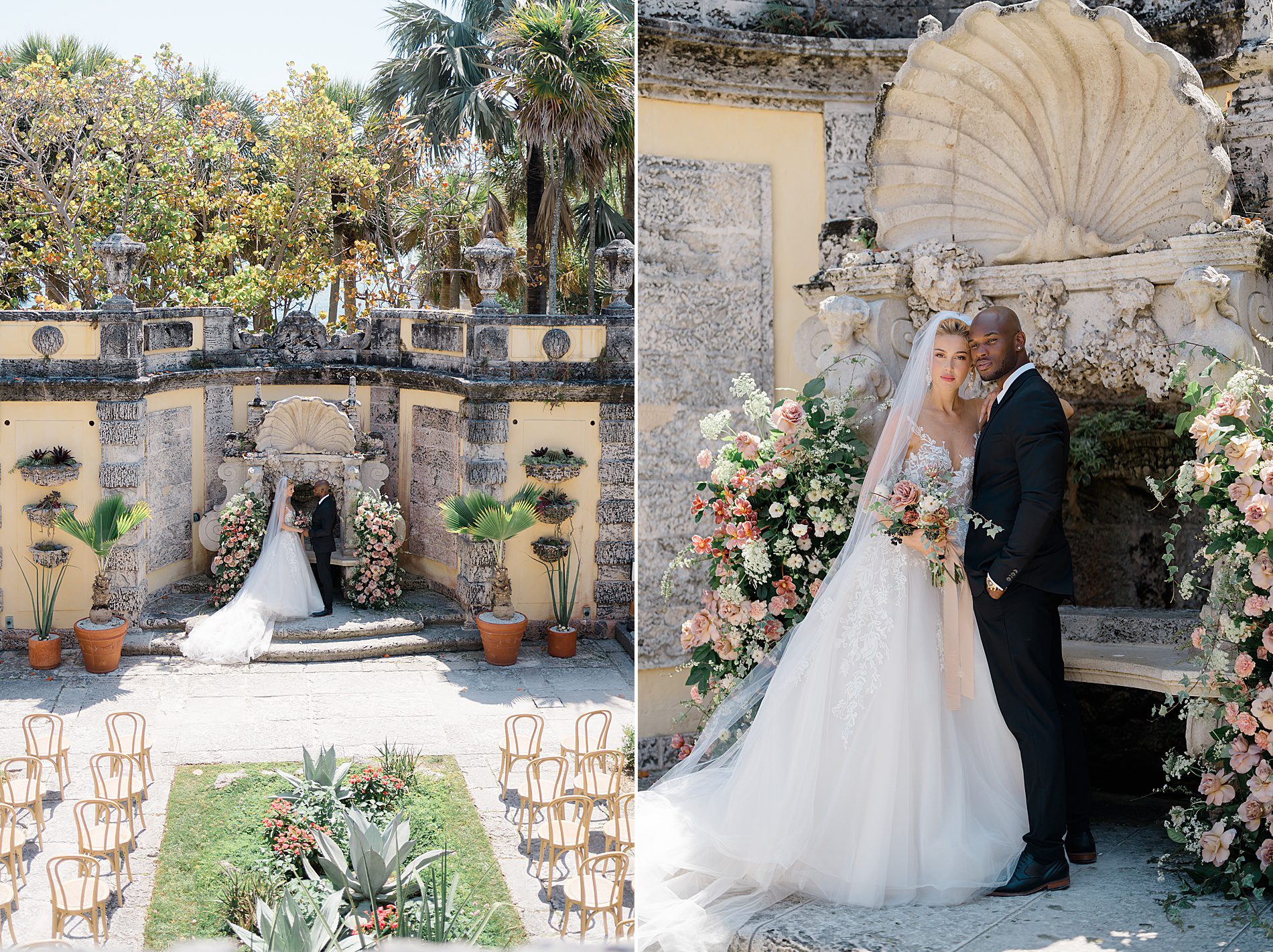 romantic Garden Inspired Wedding at Vizcaya Museum and Gardens 