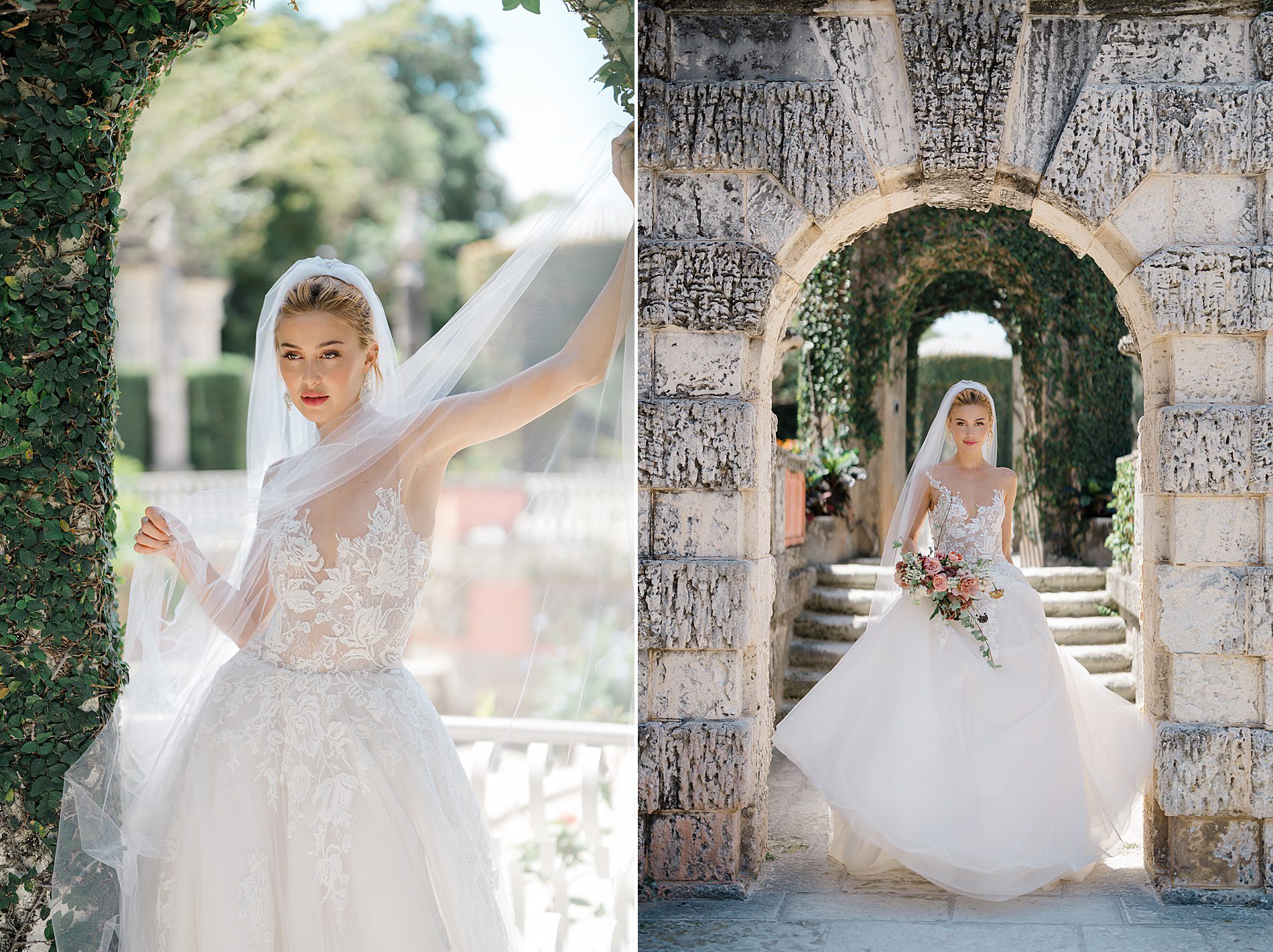 bride portraits from Miami wedding editorial