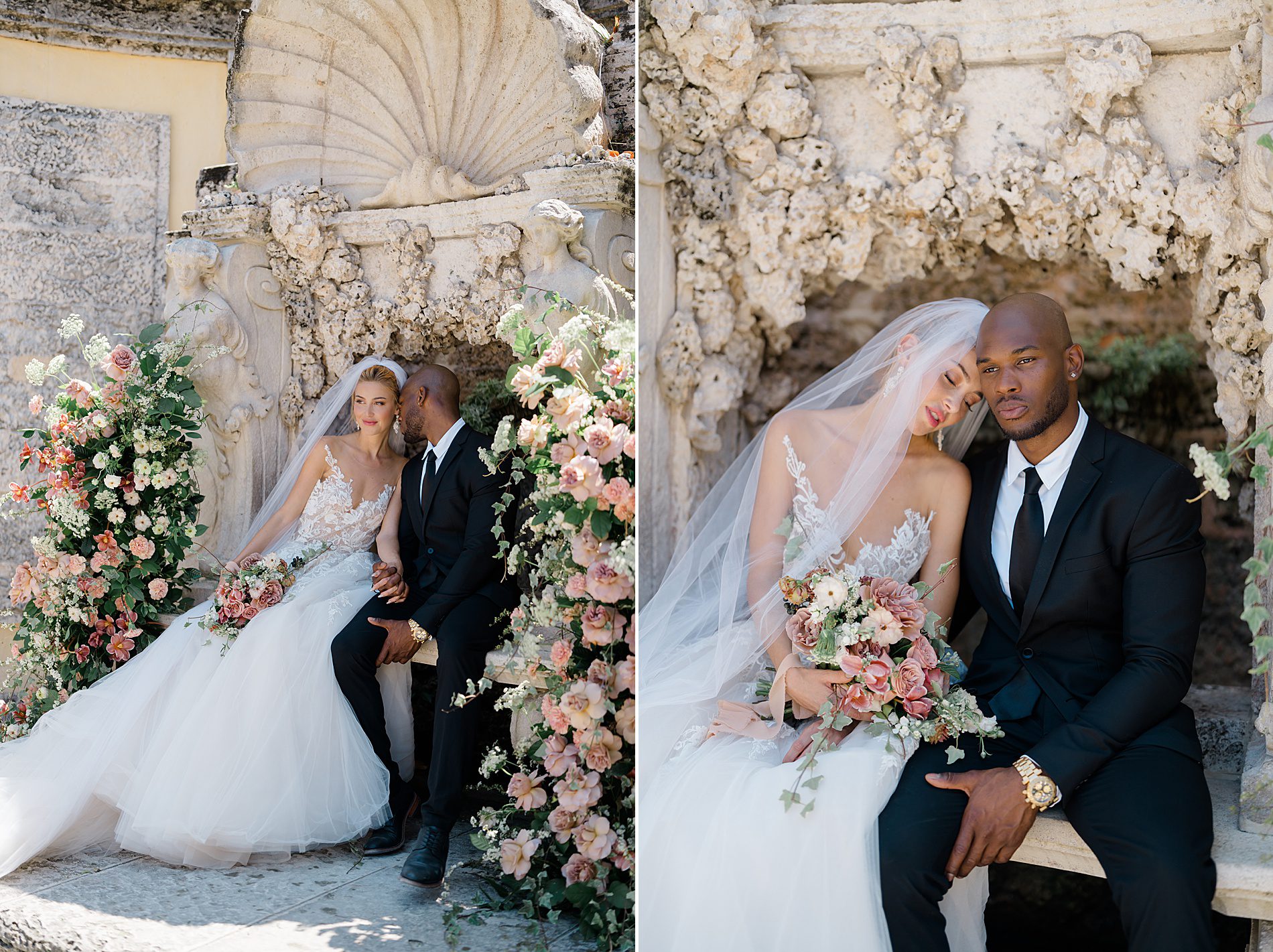 romantic Garden Inspired Wedding at Vizcaya Museum and Gardens 