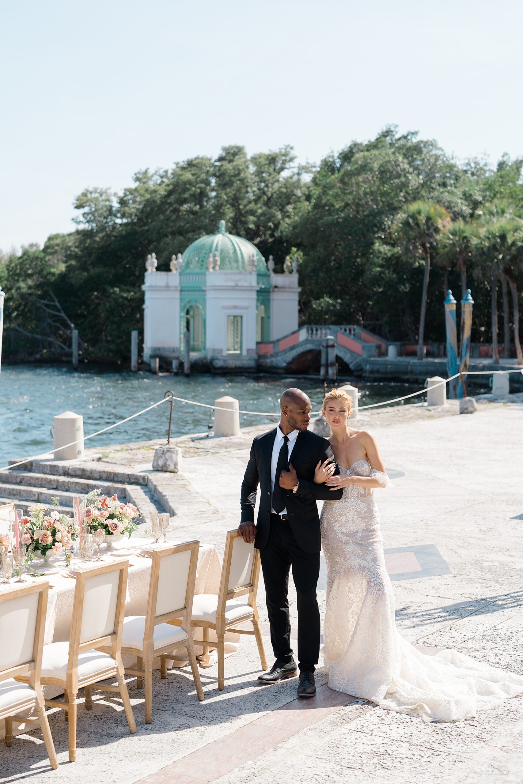 newlywed photos by the water 