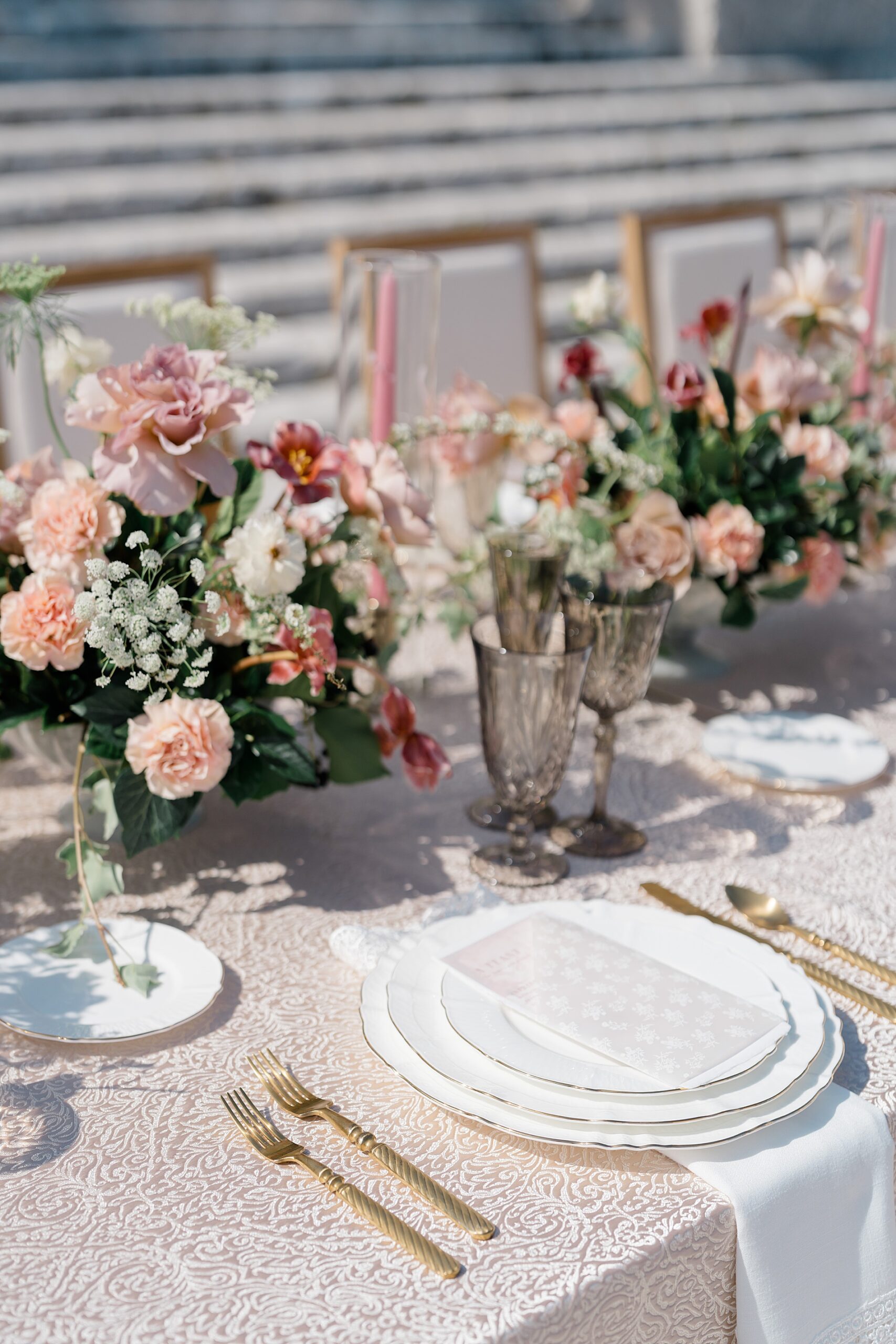 garden inspired wedding reception details